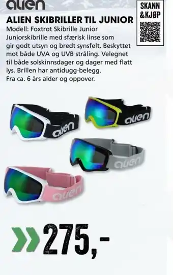 Sport Outlet Alien Skibriller Til Junior tilbud