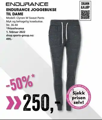 Sport Outlet Endurance Joggebukse Til Dame tilbud