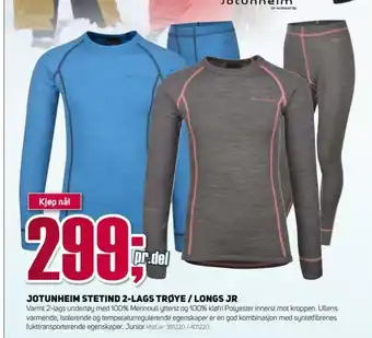 Sport 1 Jotunheim Stetind 2-Lags Troye/Longs Jr tilbud
