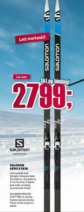 Sport 1 Salomon Aero 9 Skin tilbud