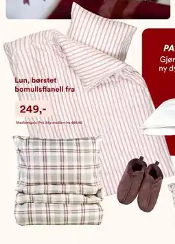 Kid Interiør Lun, børstet bomullsflanell, Medlemspris tilbud