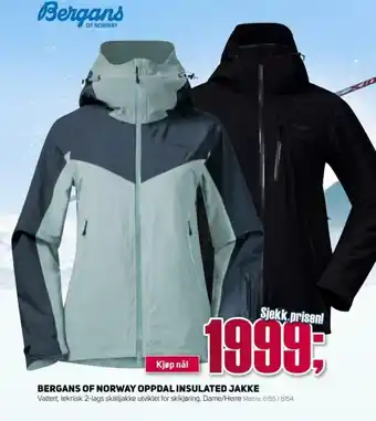 Sport 1 Bergans Of Norway Oppdal Insulated Jakke tilbud