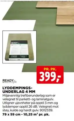 jem & fix LYDDEMPINGSUNDERLAG 4 MM tilbud