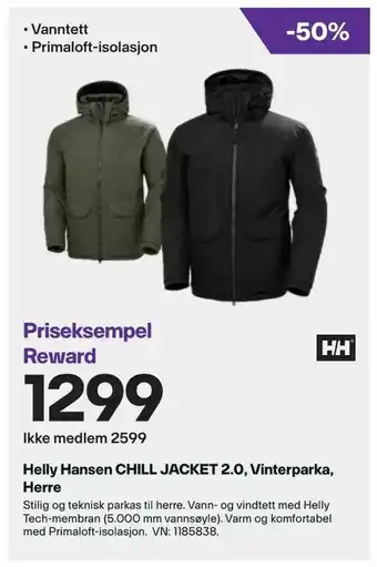 XXL Sport Helly Hansen CHILL JACKET 2,0, Vinterparka, Herre tilbud