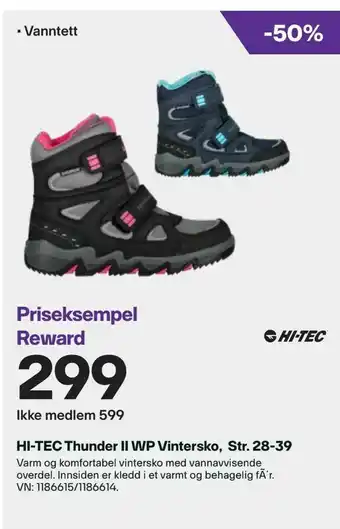 XXL Sport HI-TEC Thunder II WP Vintersko, Str. 28-39 tilbud