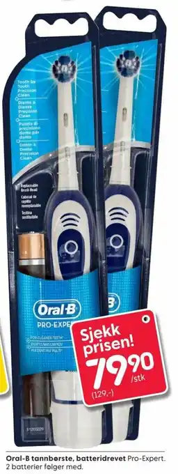 Oral-b tannborste, batteridrevet