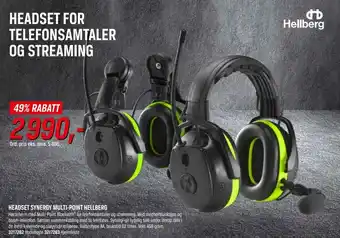 Tools Headset Synergy Multi-Point Hellberg tilbud