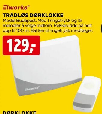 jem & fix Trådløs dørklokke tilbud