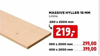 jem & fix Massive hyller 18 mm tilbud