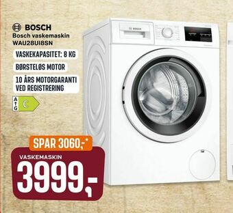 Skousen Bosch vaskemaskin WAU28UI8SN tilbud