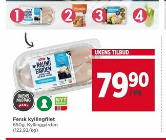 Meny Fersk kyllingfilet tilbud