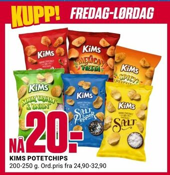 Europris KIMS POTETCHIPS tilbud