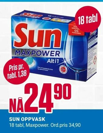 Europris SUN OPPVASK tilbud