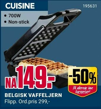 Europris Belgisk vaffeljern tilbud