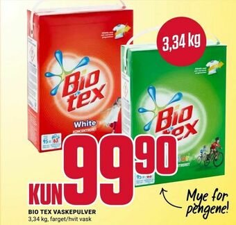 Europris Bio tex vaskepulver tilbud