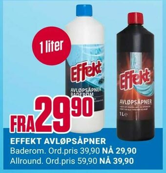 Europris Effekt avløpsåpner tilbud