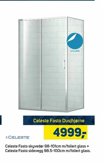 Megaflis Celeste Fasto Dusjhjørne tilbud