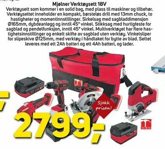 Megaflis Mjølner Verktøysett 18V tilbud