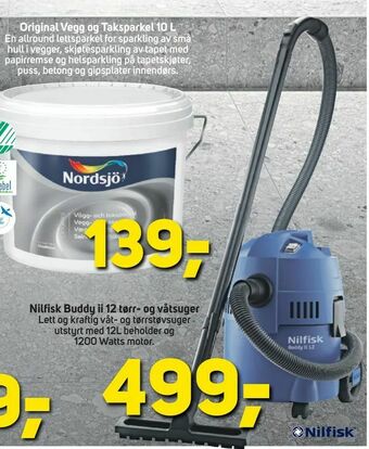 Megaflis Nilfisk Buddy ii 12 tørr- og våtsuger tilbud