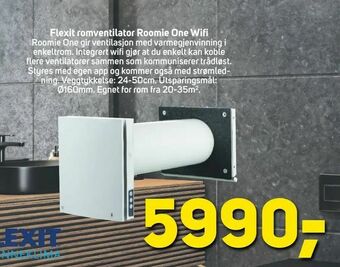 Megaflis Flexit romventilator Roomie One Wifi tilbud