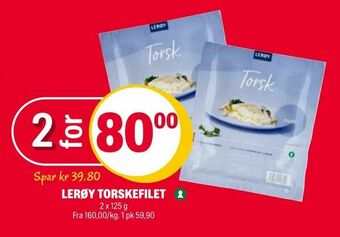 Coop Extra Lerøy torskefilet tilbud