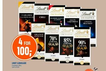Coop Obs Lindt sjokolade tilbud