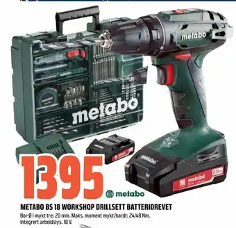 Coop Obs Metabo bs 18 workshop drillsett batteridrevet tilbud
