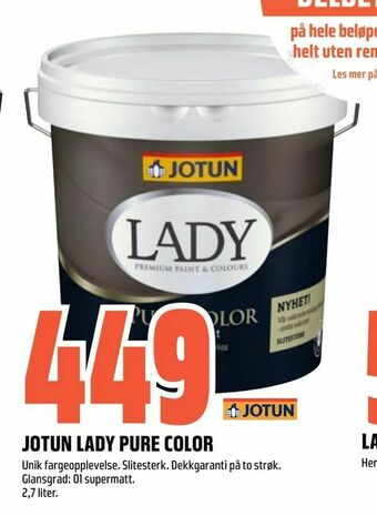 Coop Obs Jotun lady pure color tilbud