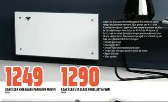 Coop Obs Adax clea h 08 glass panelovn m/wifi tilbud