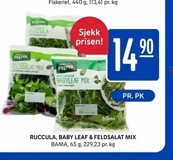 Rema 1000 Ruccula, baby leaf & feldsalat mix tilbud