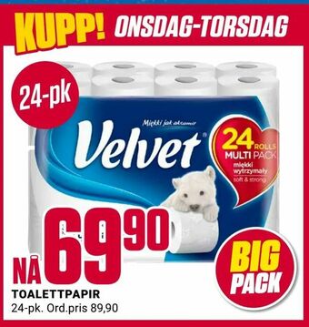 Europris TOALETTPAPIR tilbud