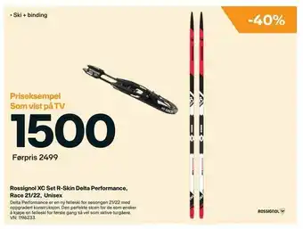 XXL Sport Rossignol XC Set R-Skin Delta Performance, Race 21/22, Unisex tilbud