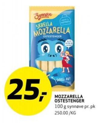 Bunnpris Synnøve finden mozzarella tilbud
