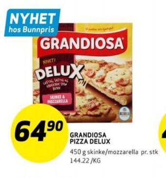 Bunnpris Grandiosa pizza tilbud