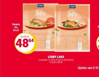 Coop Extra Lerøy laksefilet tilbud
