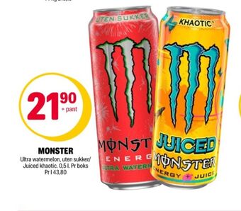 Coop Extra Monster energy energidrikk tilbud