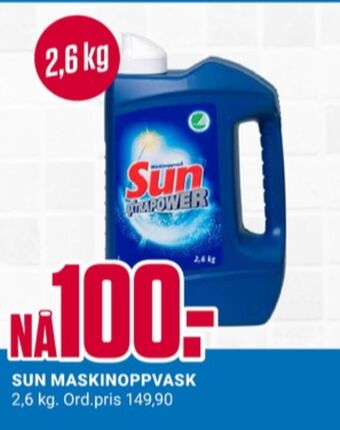 Europris Sun maskinoppvask - pulver tilbud