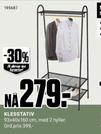 Europris Ukjent klesstativ tilbud