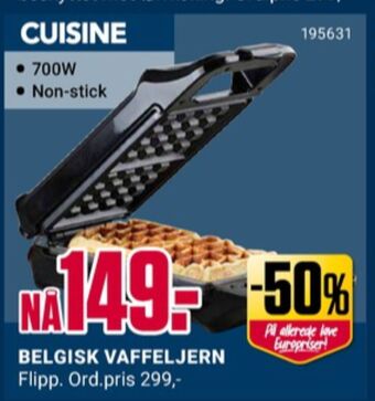 Europris Cuisine vaffeljern tilbud