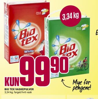 Europris Biotex vaskepulver tilbud