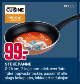 Europris Cuisine stekepanne tilbud
