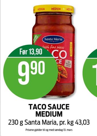 Kiwi Santa maria taco saus tilbud