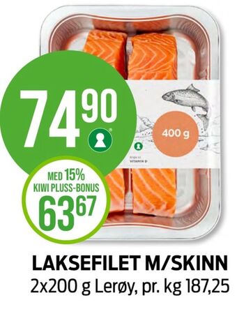 Kiwi Lerøy laksefilet tilbud