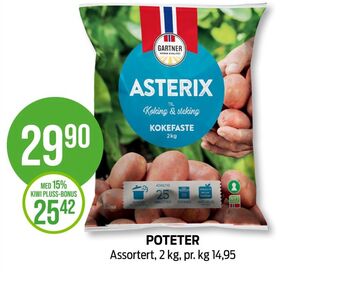 Kiwi Gartner poteter tilbud