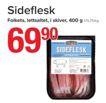 Spar Folkets sideflesk tilbud