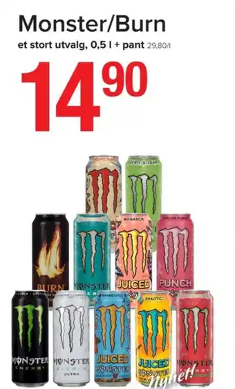Spar Monster energy energidrikk tilbud