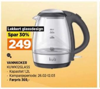 POWER Kulz vannkoker tilbud