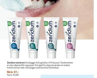 Apotek 1 Zendium tannkrem tilbud
