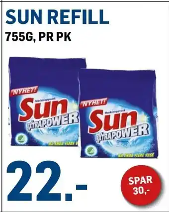 Price Lagerbutikk Sun refill tilbud
