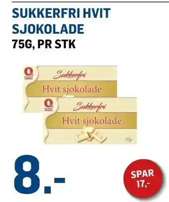 Price Lagerbutikk Sukkerfri hvit sjokolade tilbud